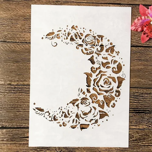 Miniatura 12 de TIAMECH Plantilla A4 reutilizable de líneas de símbolos pequeños para pintar, plantilla de capas de textura de cuadrícula, arte de pared