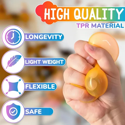 Miniatura 3 de 8 bolas adhesivas para techo y pared, juego de bolas adhesivas de 1.8 pulgadas con material TPR flexible y resistente al desgarro, bolas brillantes