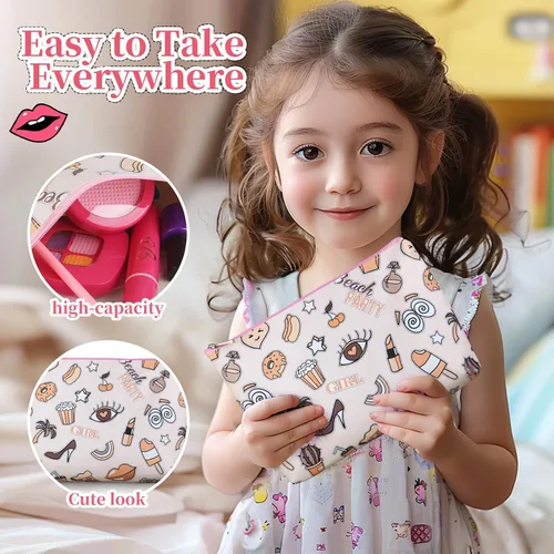 Miniatura 6 de Woumserta - Juguetes para niñas pequeñas, kits de maquillaje de simulación - juego de maquillaje falso para niños de 3, 4, 5, 6 años, kit