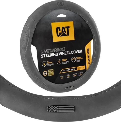 Miniatura 11 de Caterpillar Funda para volante ergonómica de dos tonos, agarre de piel suave.