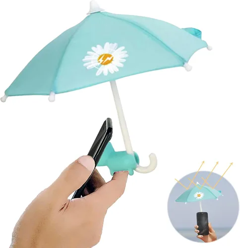 Miniatura 7 de Paraguas de teléfono para el sol, sombrilla de teléfono celular con soporte universal ajustable de ventosa para iPhone, iPad, Gopro