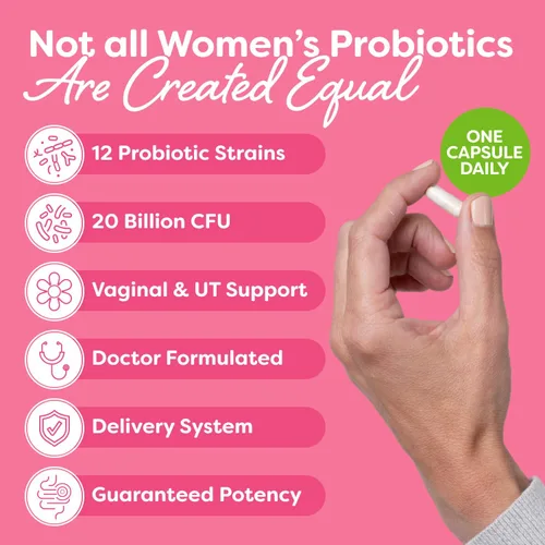 Miniatura 2 de Probulin Suplemento de Salud de Mujeres con Probióticos + Prebióticos para la Salud Vaginal, Intestinal e Inmune - 20 mil millones de UFC - 12 cepas