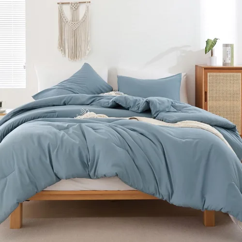 Miniatura 41 de ROSGONIA Edredón tamaño completo para niñas, niños y adolescentes, blanco, 3 piezas (1 edredón bohemio y 2 fundas de almohada), juego de ropa
