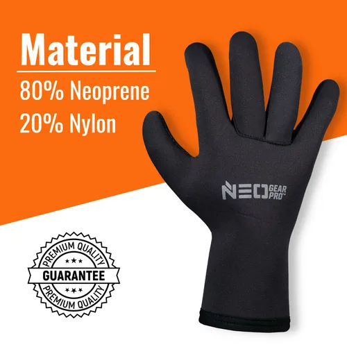 Miniatura 2 de NEO GEAR PRO Guantes de trabajo Guantes de trabajo impermeables de neopreno para invierno para clima frío 0.138 in Carbón pequeño