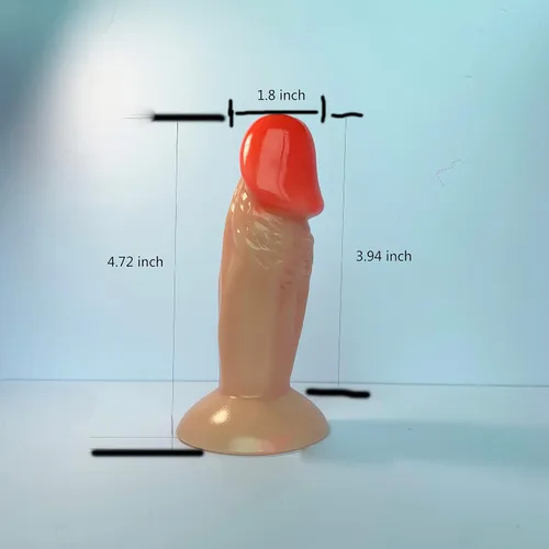 Miniatura 2 de Consolador pequeño de 3.94 pulgadas, pequeño enchufe anal, entrenamiento anal, mini consolador realista para principiantes, juguetes sexuales anales