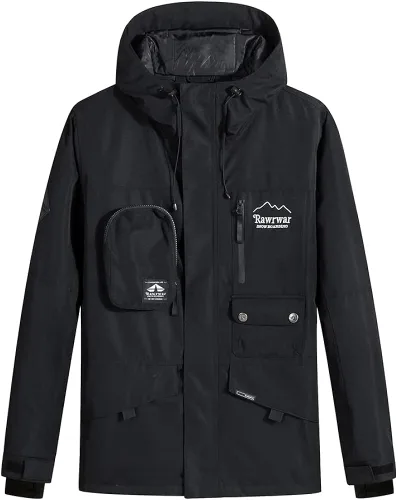 Miniatura 6 de Chaqueta de esquí impermeable para mujer, abrigo de nieve cálido de invierno, chaqueta de snowboard con capucha