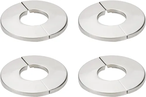Miniatura 18 de Brida dividida de pared, placa de escudo redonda de acero inoxidable para tubo de 2"/51mm de diámetro, paquete de 4