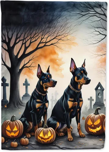 Miniatura 76 de Caroline's Treasures DAC2011GF - Bandera decorativa para jardín de Halloween con diseño de beagle para jardín, jardín, jardín, jardín, multicolor
