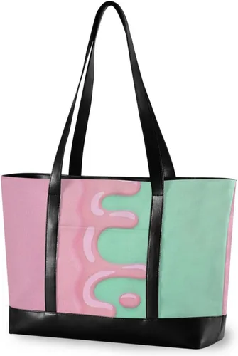 Miniatura 4 de Diseño de goteo rojo claro en verde claro portátil caso portátil con cremallera maletín bolsas para mujeres trabajo con pañal maletín ejecutivo
