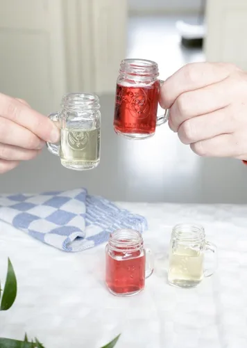 Miniatura 2 de Kikkerland Mason Jar - Vasos de chupito, juego de 4, 1 onza líquida