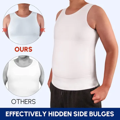 Miniatura 4 de Aptoco Camisas de compresión para hombre, chaleco para hombre de ginecomastia