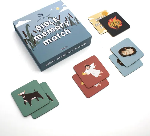 Miniatura 7 de Good Ground Juego de recuerdos a juego para niños pequeños Regalos divertidos y rápidos para niños y niñas de 3 a 7 años – Juego de cartas bíblico