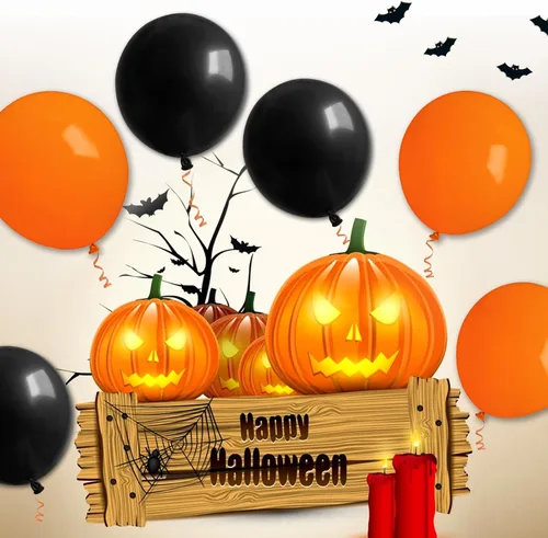 Miniatura 3 de Globos Naranjas Paquete de 100 de 12 pulgadas Globos de Látex Engrosados de Halloween Naranjas Globos Redondos de Helio para Halloween Cumpleaños