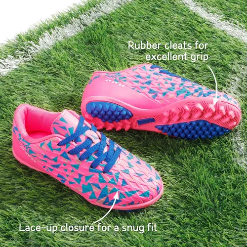 Miniatura 2 de DREAM PAIRS Zapatos de fútbol para césped artificial para niños y niñas con cordones para niños pequeñosgrandes