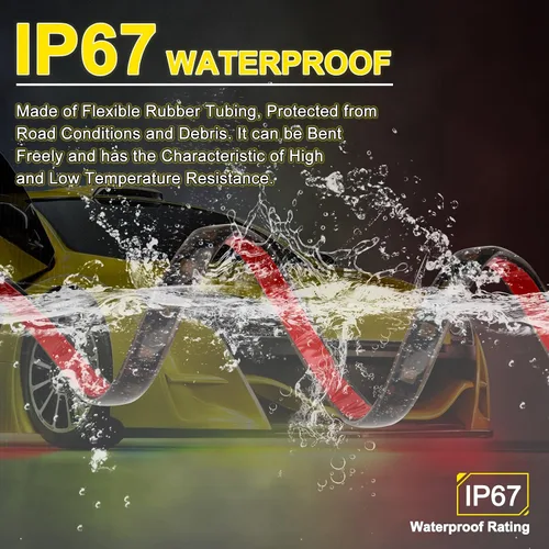 Miniatura 8 de OPP ULITE Tira de Luz Subterránea para Coche, Color de Persecución de Sueños, Material de Silicona Mejorado, 212 Modos, 252pcs LED, Kit de Luces