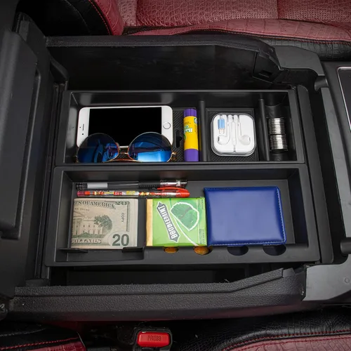 Miniatura 6 de JDMCAR Compatible con Accesorios Ford F150 (2015-2020) /F250 F350 F450 (2017-2022) / Expedition 2018-2022 Organizador de Consola Central, Caja