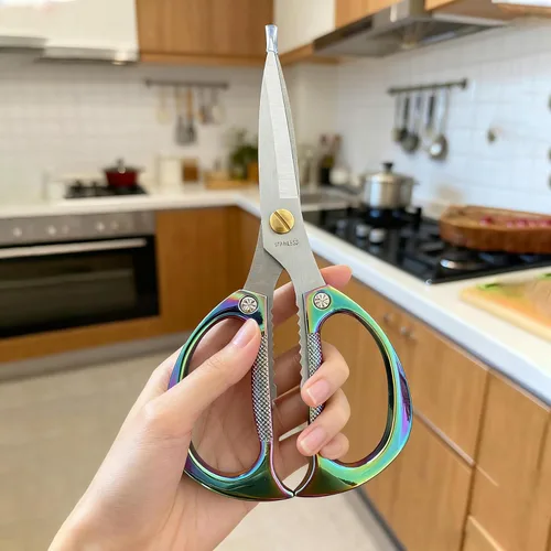 Miniatura 2 de Tijeras de cocina multiusos resistentes para alimentos, carne, aves de corral, verduras, hierbas Tijeras de cocina de 7.5 pulgadas de alta Colorido