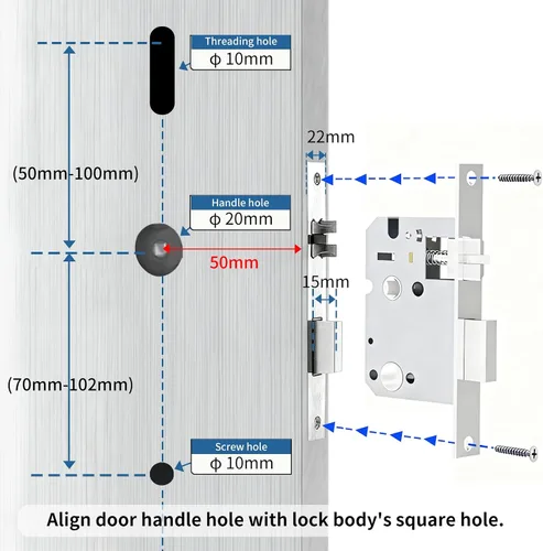 Miniatura 6 de EIYSIE Cerradura de puerta inteligente WiFi con asa, cerradura de huellas dactilares, cerradura de puerta de entrada sin llave con teclado