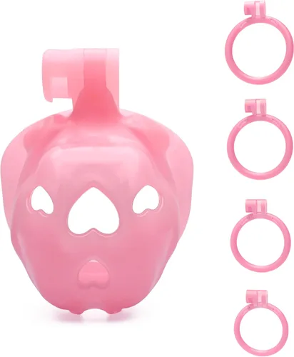 Miniatura 14 de Love 1.0 - Jaula de castidad – Dispositivo de castidad masculina de resina ligera con bloqueo invisible, equipo de bondage para hombres, diseño