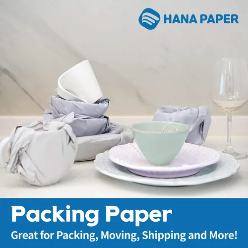 Miniatura 2 de HANA PAPER Hojas de papel de embalaje de tamaño grande de 30.5 x 17 pulgadas (250 hojas, 9.5 libras) para mudanza, un grado de papel de periódico