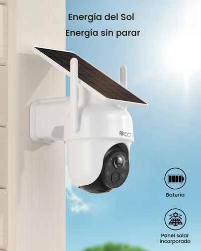 Miniatura 7 de Cámaras de seguridad ARCCTV inalámbricas para exterior, kit de 4 cámaras, sistema de cámara de seguridad solar inalámbrica de 4MP con panorámica