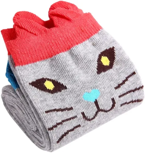 Cute Tube Socks, Girls Knee Socks, Fun Socks For Girls or Teens, cute animal socks Fox Cat Deer Fawn Bear