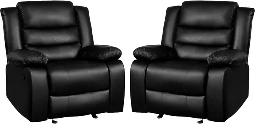 Miniatura 10 de PrimeZone Silla Reclinable Mecedora de Gran Tamaño - Cómoda Silla Reclinable Ancha Lazy Boy con Reposabrazos Acolchados, Sillas Reclinables Manuales
