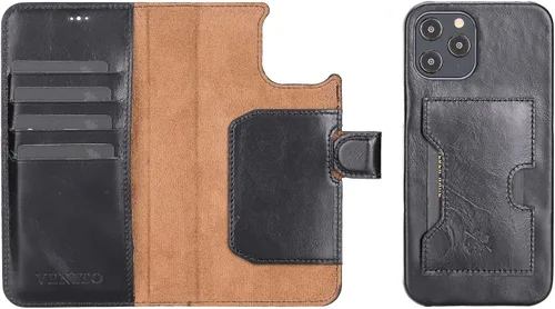Miniatura 11 de Venito Florence - Funda de piel compatible con Samsung Galaxy S9, extra segura con bloqueo RFID, cartera desmontable para teléfono (gris decolorado)