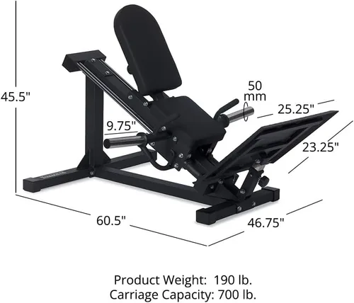 Miniatura 5 de Titan Fitness Máquina de sentadillas lineal con carga en placa, clasificada 700 libras, máquina de fitness de grado comercial para sentadillas
