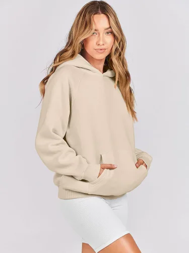 Miniatura 145 de ANRABESS - Sudaderas con capucha para mujer, sobre talla, de vellón de manga larga, modelo de 2024, para otoño