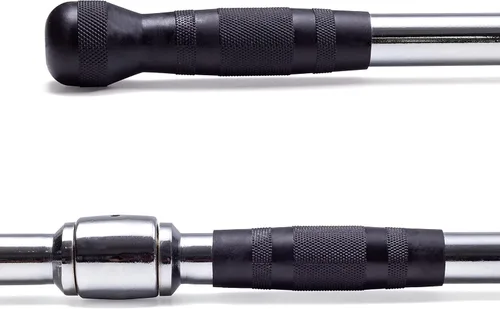 Miniatura 3 de AmStaff - Barra de tracción recta Ez Curl Lat de 48 pulgadas con doble gancho giratorio para máquinas de cable de doble polea, accesorio funcional