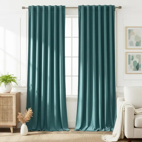 Miniatura 11 de Timeper Cortinas opacas de terciopelo negro de 42 pulgadas de ancho x 84 pulgadas de largo, cortinas opacas para dormitorio, sala de estar, cortinas