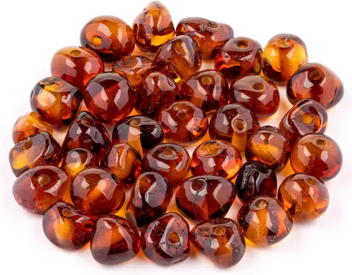 Miniatura 23 de Cuentas de ámbar estilo barroco, pulido y crudo, piedra báltica 100% natural, 0.197-0.236 in, suelta con agujeros perforados, varios colores - Amber