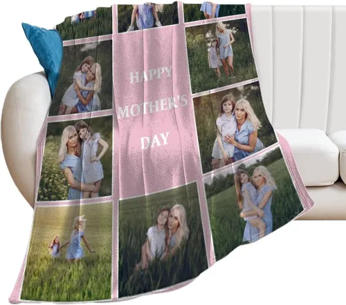 Manta personalizada con texto fotográfico, manta con imagen para bebé, madre, padre, adultos, amigos, amantes, perros, mascotas, manta de franela de