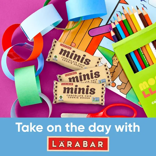 Miniatura 8 de Larabar - Mini barras de masa de galletas con chispas de chocolate, barra vegana de frutas y nueces sin gluten, barras de 0.78 onzas, 20