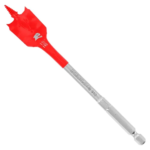 Diablo Broca de sable para madera - Diseño Speed-TIP - Diámetro de 15/16", longitud de 6", vástago hexagonal de 1/4" - DSP2120