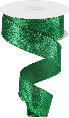 Miniatura 3 de Cinta brillante con borde con alambre, 10 yardas (negro, 1.5 pulgadas)