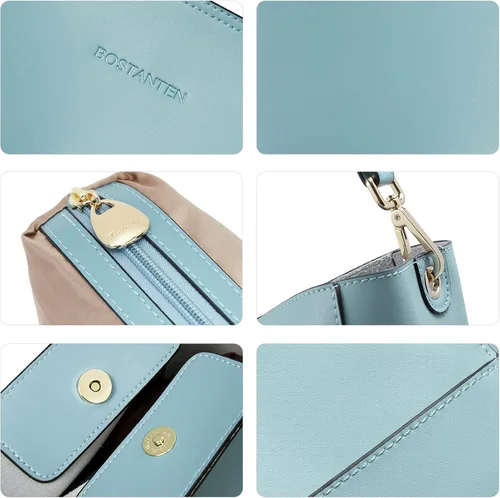 Miniatura 5 de BOSTANTEN - Bolsos de cuero al hombro tipo balde para mujer