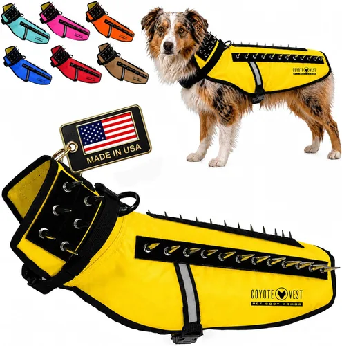 Miniatura 18 de CoyoteVest Chaleco Protector de Arnés para Perro, Accesorios Reflectantes para Perro con Picos para Proteger a tu Mascota de Ataques de Rapaces