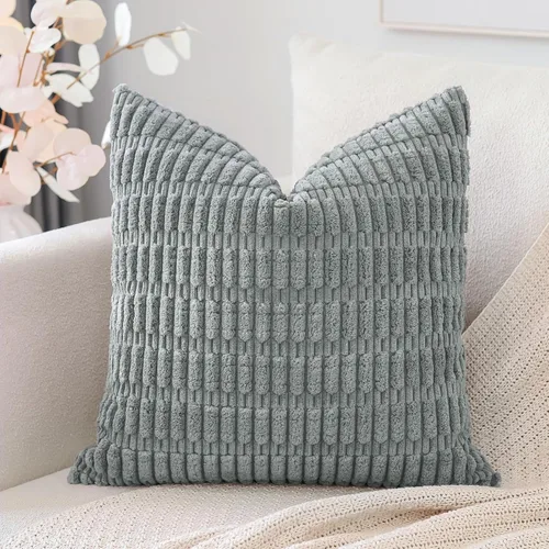 Miniatura 56 de OTOSTAR Fundas de Almohada Decorativas de Pana de 16 x 24 Pulgadas Súper Suaves Bohemias a Rayas Rectangulares Fundas de Cojín Modernas para Sofá