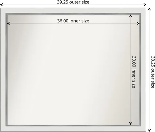 Miniatura 820 de Amanti Art Espejo personalizado, espejo estrecho de baño de oro blanco, espejo de pared o espejo de tocador de baño sobre el fregadero