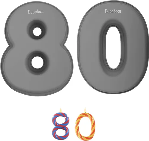 Miniatura 13 de Ducodocu Molde de silicona para tartas con números 3D, moldes para hornear, moldes novedosos para tartas, molde para hornear bricolaje
