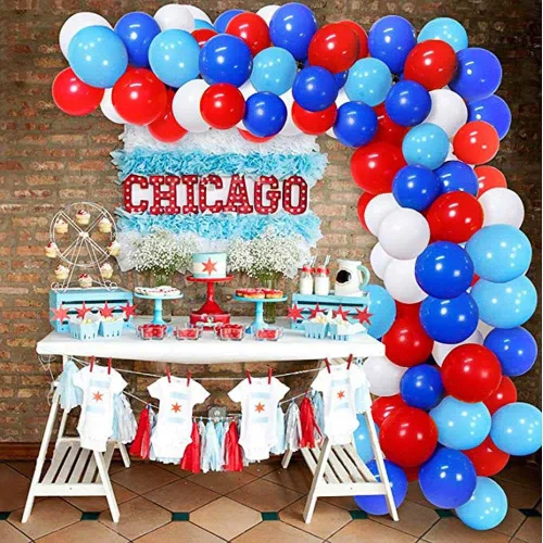 Miniatura 6 de Abbaoww 100 globos azules de látex fuertes de 10 pulgadas para decoración de fiestas, cumpleaños, bodas, aniversarios, Navidad y suministros de arco