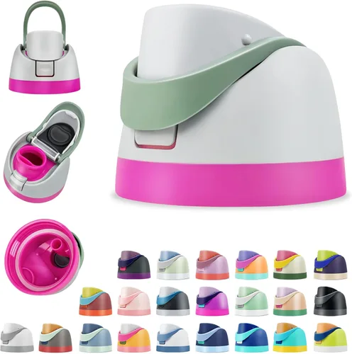 Miniatura 20 de Tapa de repuesto compatible con botella de agua Owala FreeSip a prueba de fugas, tapa abatible reutilizable, accesorio para vasos de 16 onzas, 24
