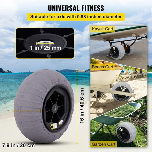 Miniatura 3 de VEVOR Beach Balloon Wheels