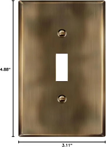 Miniatura 8 de LIDER Placa de Pared de Metal para Interruptor de Luz de Palanca, Cubierta de Interruptor de Acero Inoxidable, Resistente a la Corrosión