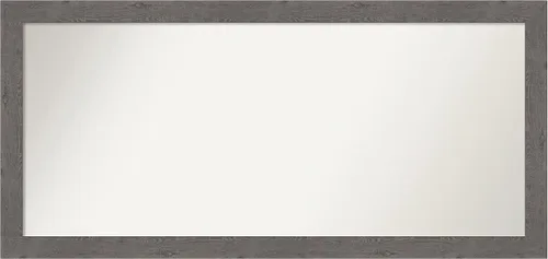 Miniatura 126 de Amanti Art Espejo de baño gris para sobre el fregadero, 31 x 48 pulgadas, espejo de tocador rectangular estrecho de color gris, marco de madera