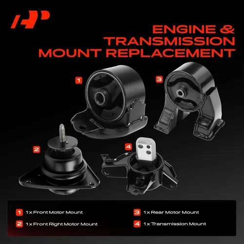 Miniatura 3 de A-Premium 3 piezas Kit de montaje de motor y transmisión Compatible con Hyundai Elantra 2007 2008 2009 2010, L4 2.0L, transmisión automática