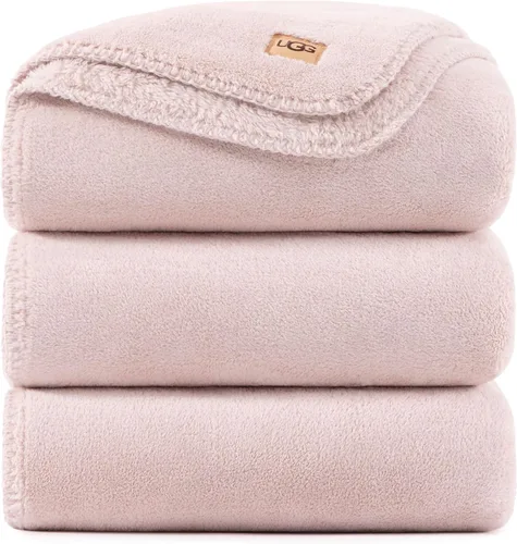 Miniatura 20 de UGG Whitecap Manta de Felpa Suave y Mullida de Forro Polar para Sofá o Cama, Decoración del Hogar, Manta de Invierno, Lavable a Máquina, 50 pulgadas