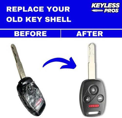 Miniatura 7 de 4-BTN - Funda de repuesto para llave remota de entrada sin llave, compatible con Honda Accord 2003-2012, Civic EX 2006-2013, Pilot 2009-2015, CR-V